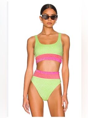 Beach Riot Set Heidi Bikini Bottoms + Mackenzie Bikini Top. Size M